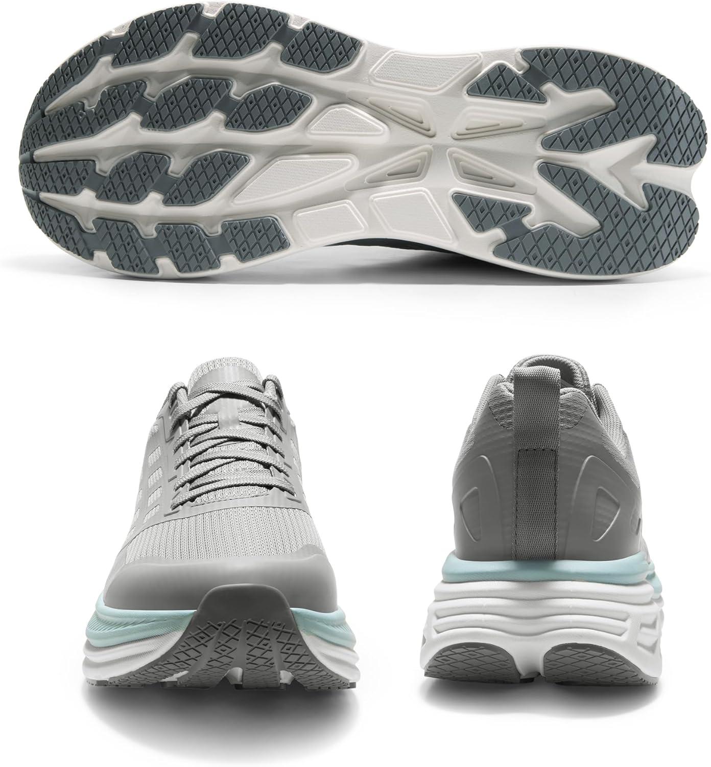 imageNORTIV 8 Mens Walking Running Tennis Cushioning Shoes ActiveFloat Non Slip Athletic Gym Workout Jogging Comfortable SneakersGrey