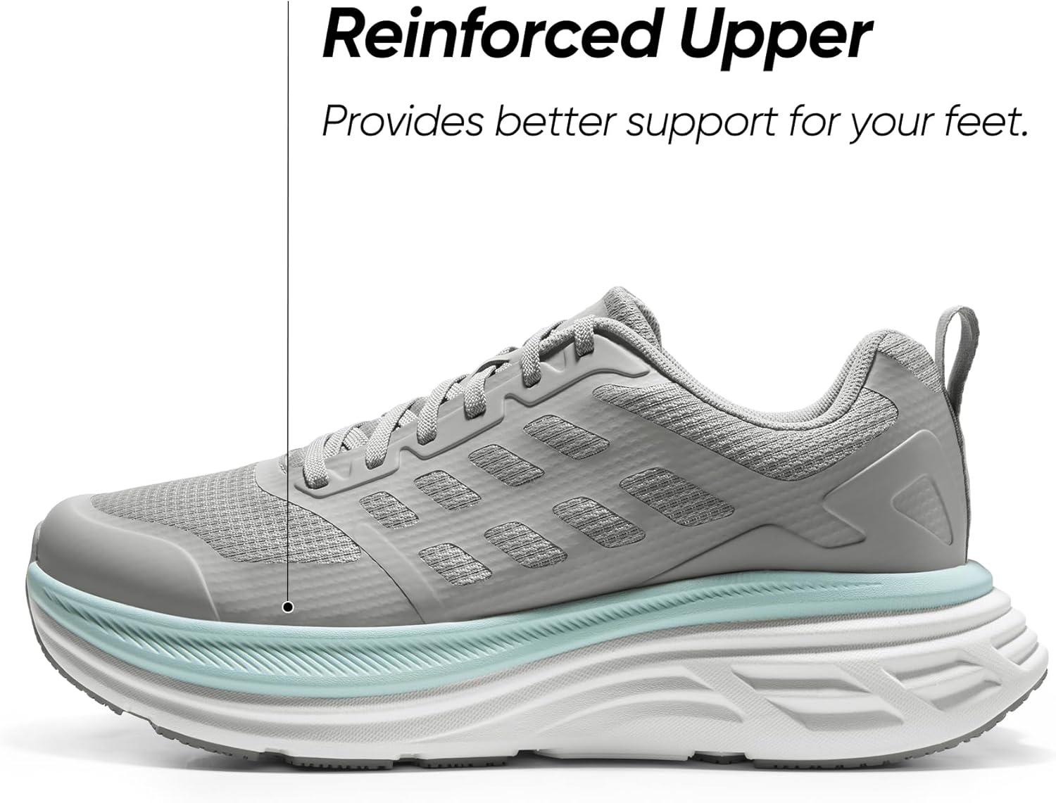 imageNORTIV 8 Mens Walking Running Tennis Cushioning Shoes ActiveFloat Non Slip Athletic Gym Workout Jogging Comfortable SneakersGrey