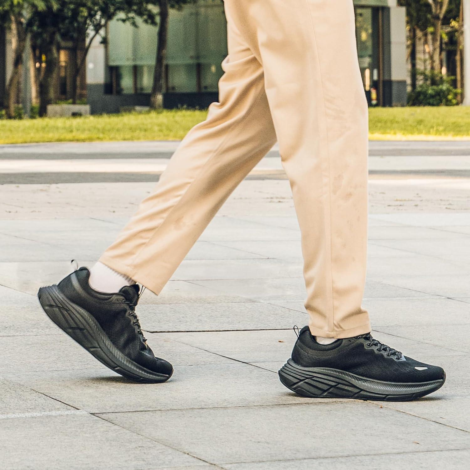 imageNORTIV 8 Mens Walking Shoes Running Tennis Cushioning ActiveBreeze Non Slip Athletic Gym Workout Comfortable Fashion SneakersAll Black