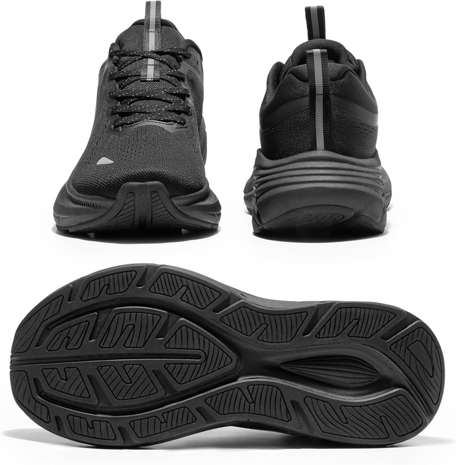 imageNORTIV 8 Mens Walking Shoes Running Tennis Cushioning ActiveBreeze Non Slip Athletic Gym Workout Comfortable Fashion SneakersAll Black