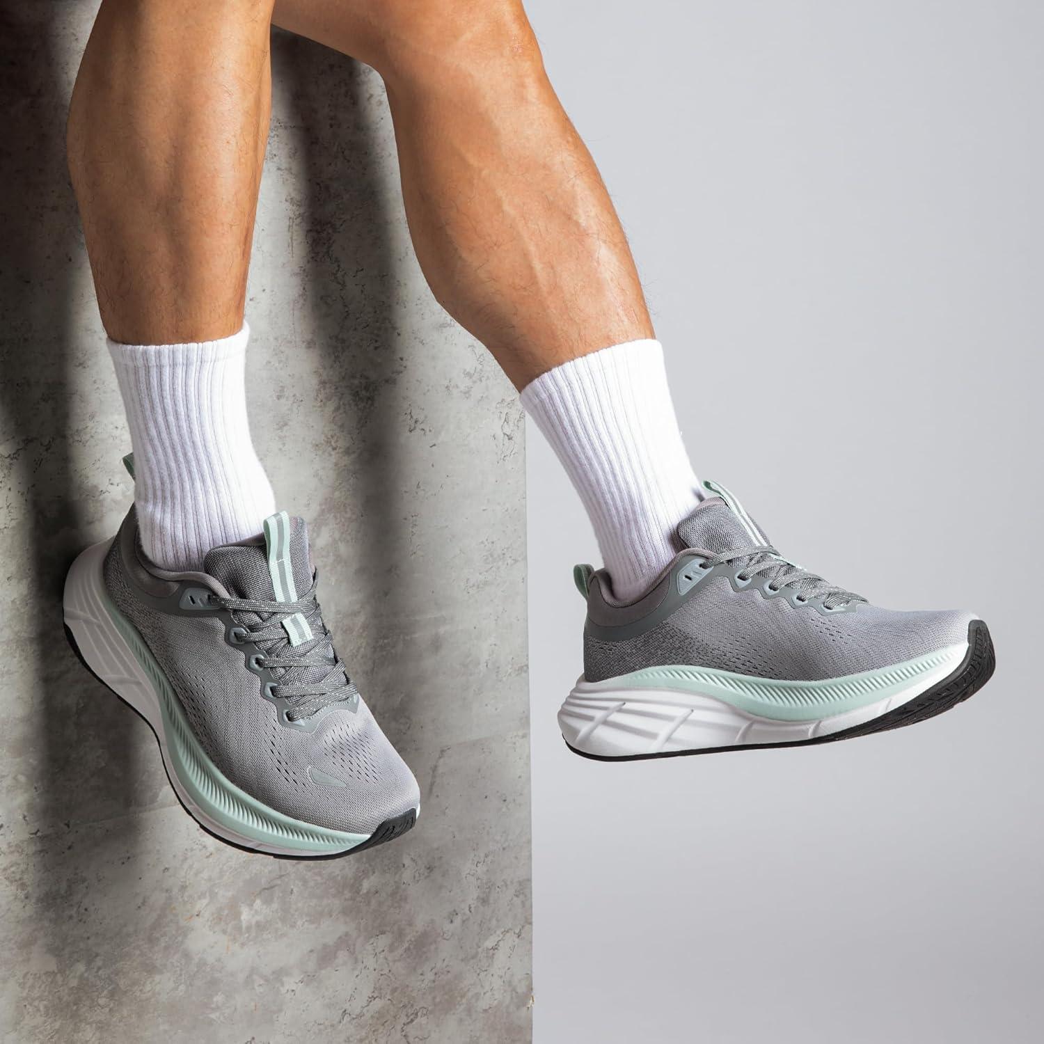 imageNORTIV 8 Mens Walking Shoes Running Tennis Cushioning ActiveBreeze Non Slip Athletic Gym Workout Comfortable Fashion SneakersGrey