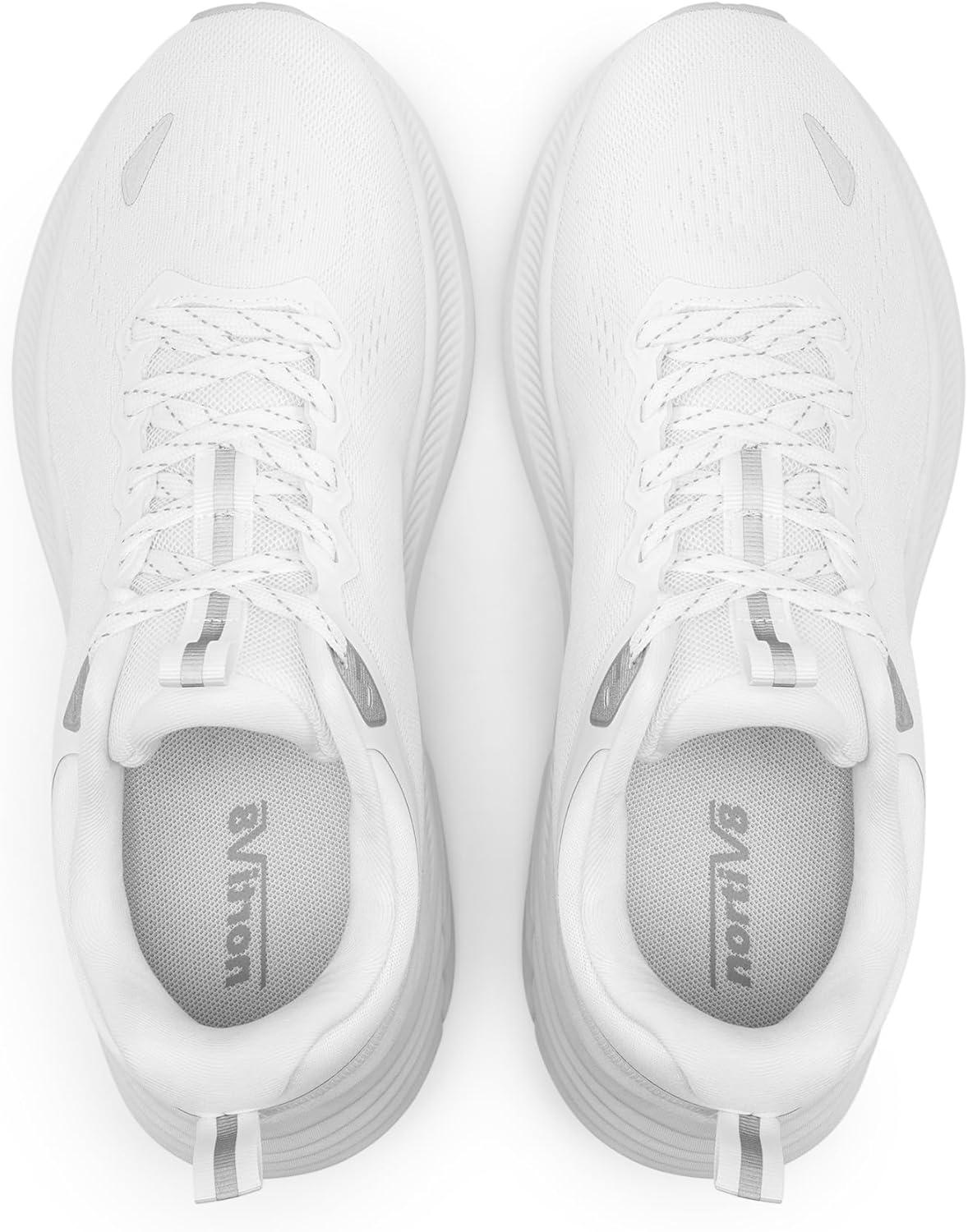 imageNORTIV 8 Mens Walking Shoes Running Tennis Cushioning ActiveBreeze Non Slip Athletic Gym Workout Comfortable Fashion SneakersWhite