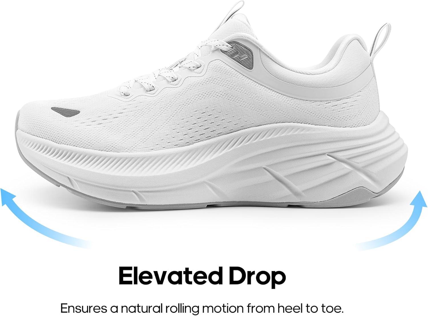 imageNORTIV 8 Mens Walking Shoes Running Tennis Cushioning ActiveBreeze Non Slip Athletic Gym Workout Comfortable Fashion SneakersWhite