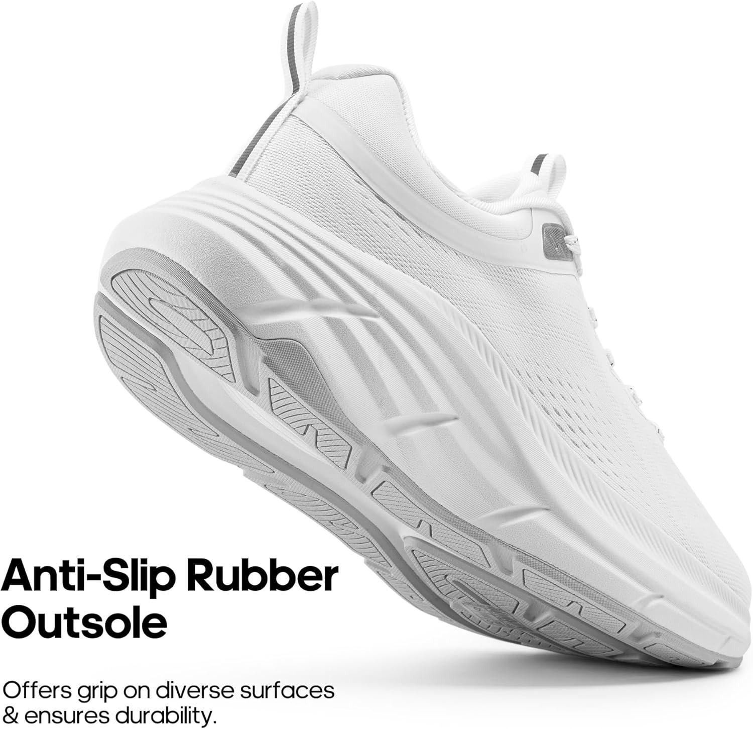 imageNORTIV 8 Mens Walking Shoes Running Tennis Cushioning ActiveBreeze Non Slip Athletic Gym Workout Comfortable Fashion SneakersWhite