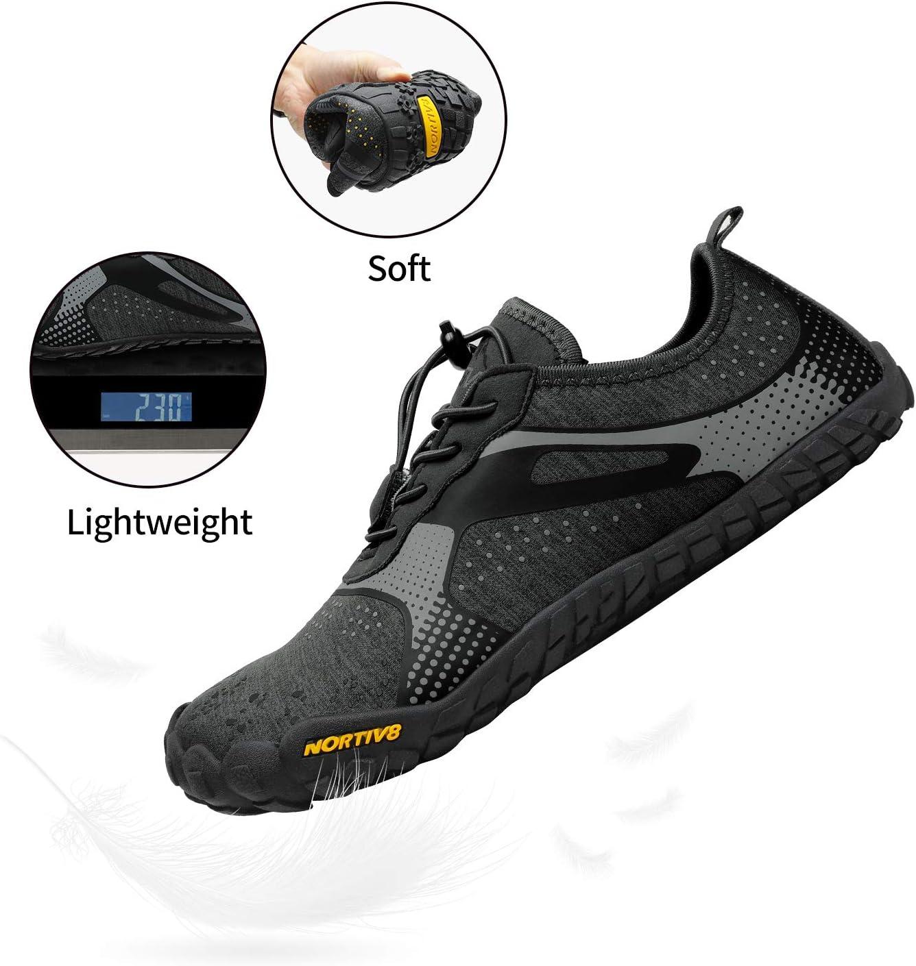 imageNORTIV 8 Mens Water Shoes Barefoot Athletic Lightweight Sports Aqua Shoes Outdoor Swim Fishing Hiking Diving Surf Walking Water Shoe TREKMANDark Grey