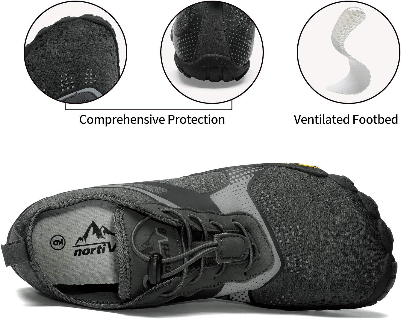 imageNORTIV 8 Mens Water Shoes Barefoot Athletic Lightweight Sports Aqua Shoes Outdoor Swim Fishing Hiking Diving Surf Walking Water Shoe TREKMANDark Grey