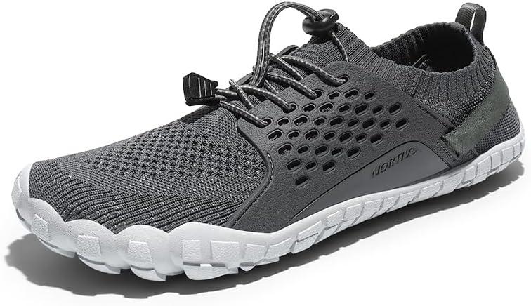 imageNORTIV 8 Mens Water Shoes Barefoot Athletic Lightweight Sports Aqua Shoes Outdoor Swim Fishing Hiking Diving Surf Walking Water Shoe TREKMANGrey
