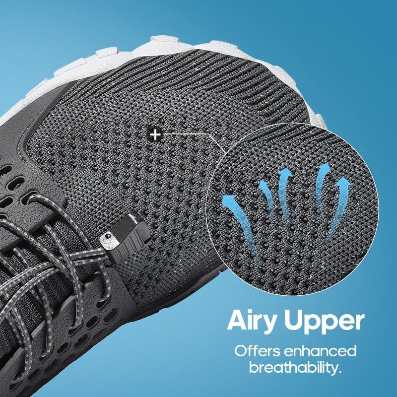 imageNORTIV 8 Mens Water Shoes Barefoot Athletic Lightweight Sports Aqua Shoes Outdoor Swim Fishing Hiking Diving Surf Walking Water Shoe TREKMANGrey