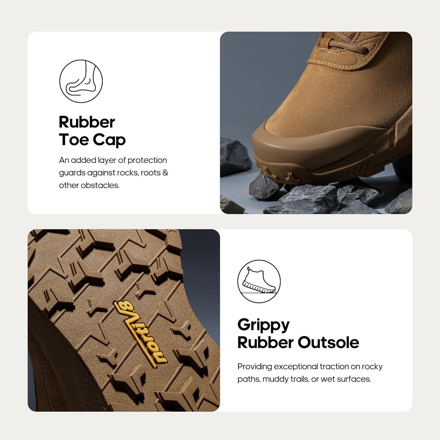 imageNORTIV 8 Mens Waterproof Military Tactical Work Boots Leather Motorcycle Combat Lightweight NonSlip Hiking Boots for Men DefenderCoyote6 Inches