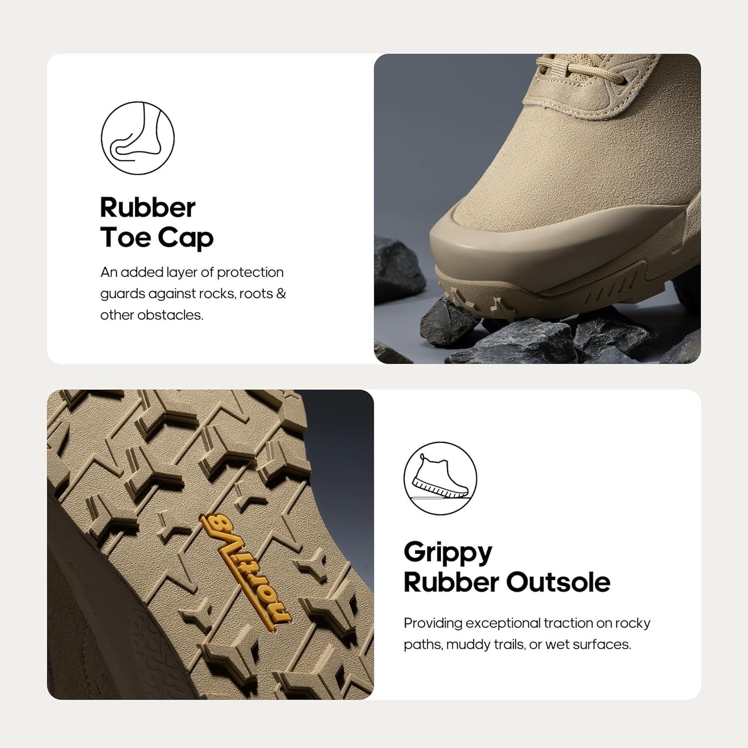 imageNORTIV 8 Mens Waterproof Military Tactical Work Boots Leather Motorcycle Combat Lightweight NonSlip Hiking Boots for Men DefenderSand6 Inches