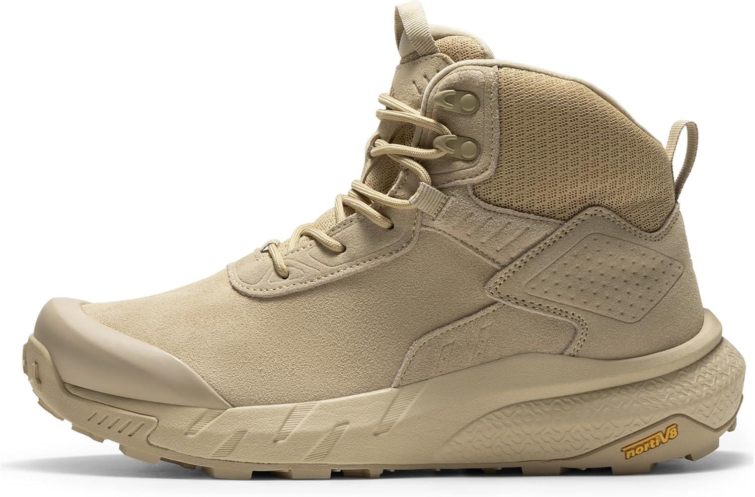 imageNORTIV 8 Mens Waterproof Military Tactical Work Boots Leather Motorcycle Combat Lightweight NonSlip Hiking Boots for Men DefenderSand6 Inches