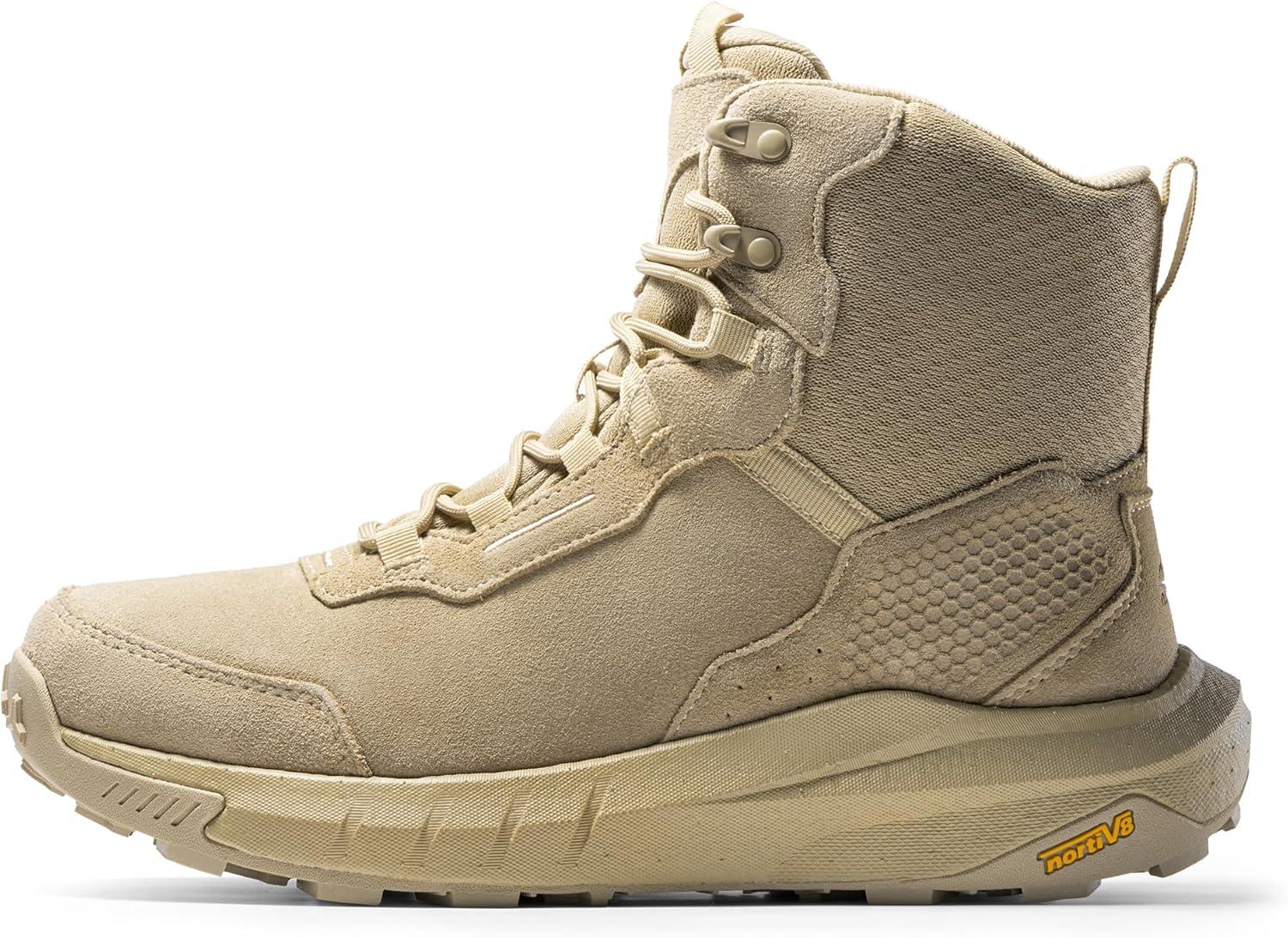 imageNORTIV 8 Mens Waterproof Tactical Work Winter Boots Cushion Sole Lightweight Leather NonSlip Combat Boots with Arch Support for Military Motorcycle Hiking HydroRangeSand