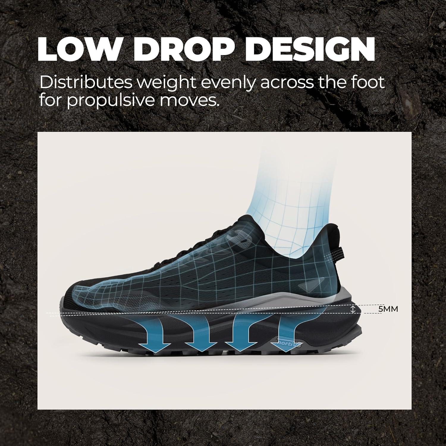 imageNORTIV 8 Mens Wide Toe Box Trail Running Shoes Cushion Walking Barefoot Tennis Workout Gym Cross Training Shoe Fashion Sneakers WhitneyBlackLight Grey