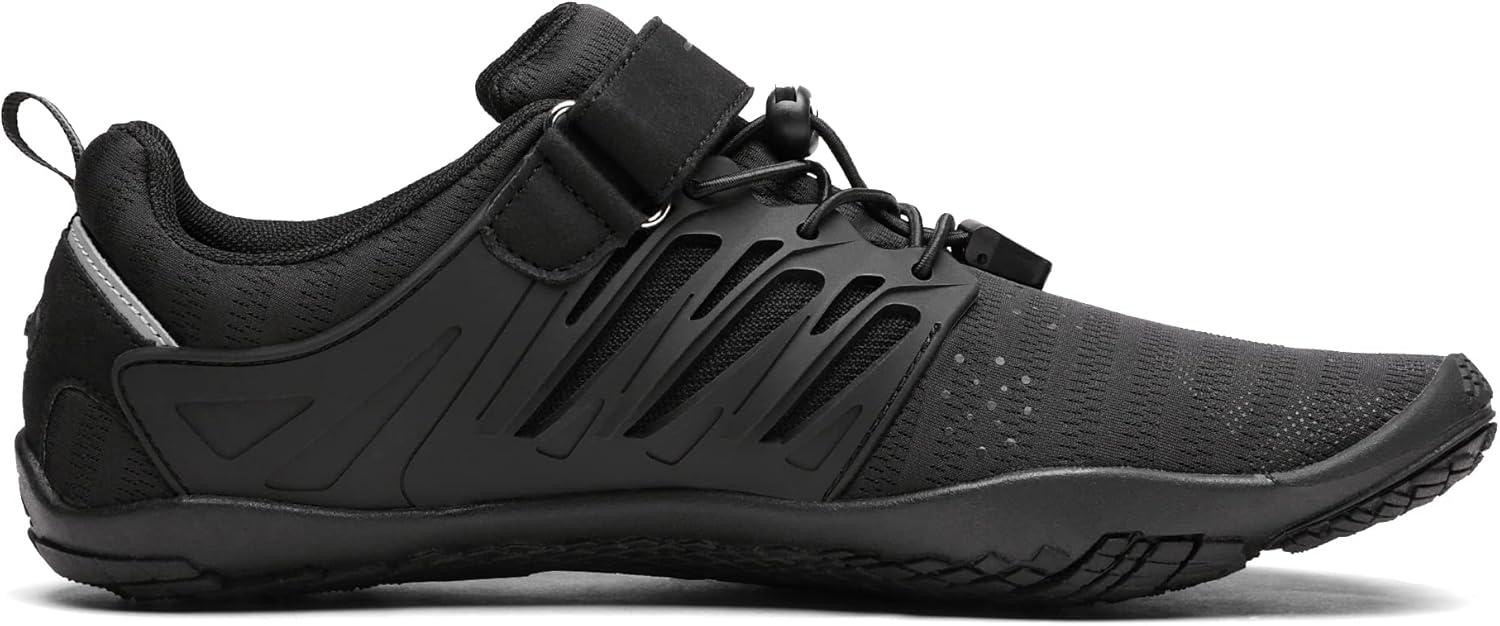 imageNORTIV 8 Mens Womens Barefoot Water Shoes Quick Dry Lightweight Sports Aqua Shoes Black Size W125M11 SNWS221M