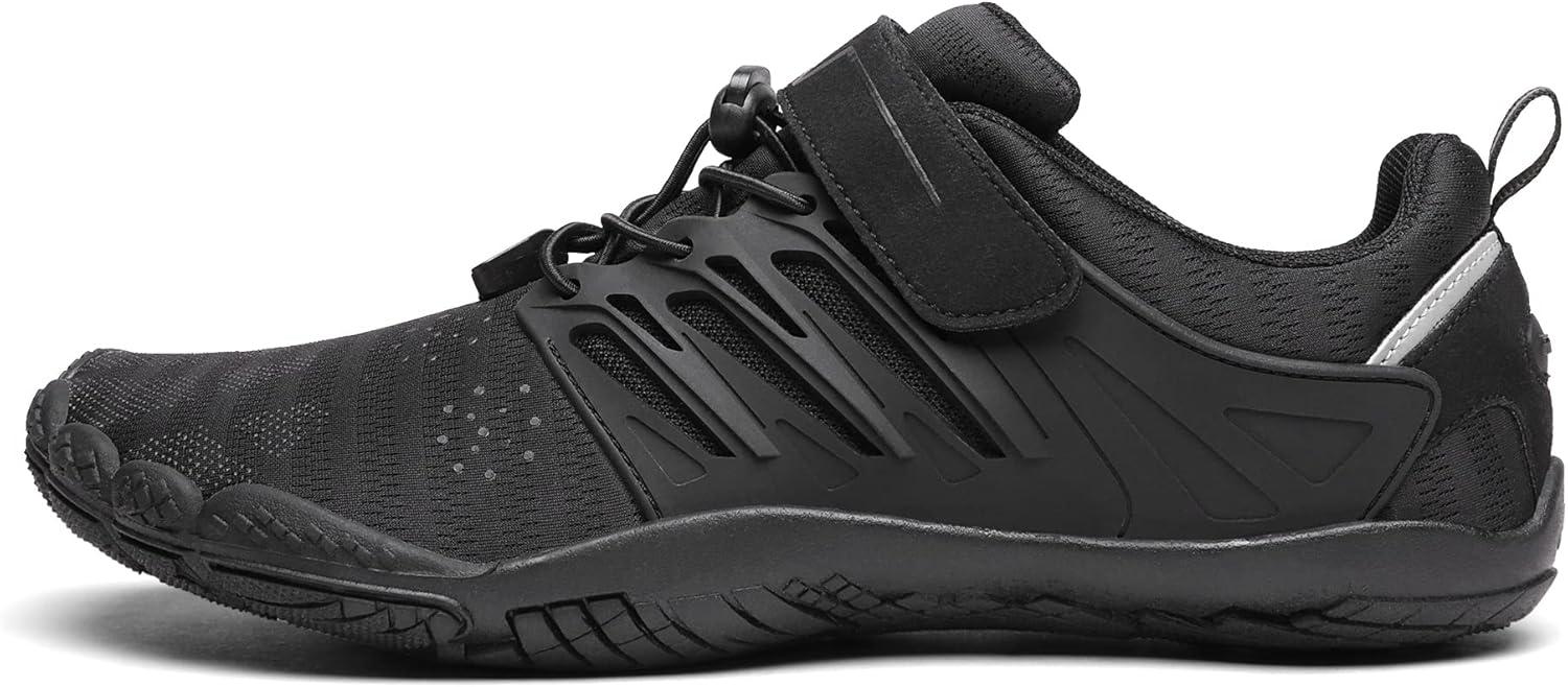 imageNORTIV 8 Mens Womens Barefoot Water Shoes Quick Dry Lightweight Sports Aqua Shoes Black Size W125M11 SNWS221M