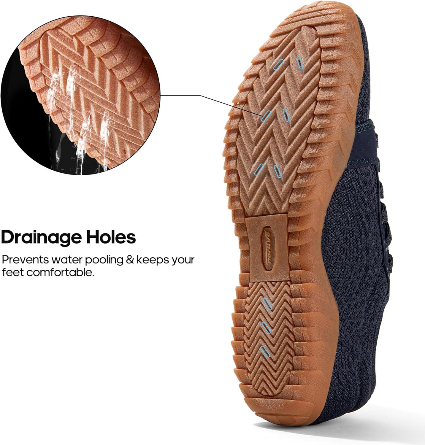 imageNORTIV 8 Mens Womens Quick Dry Water Shoes Barefoot Aqua Swim Shoes for Beach Sports Fishing Hiking Boating ampamp SurfingBlue