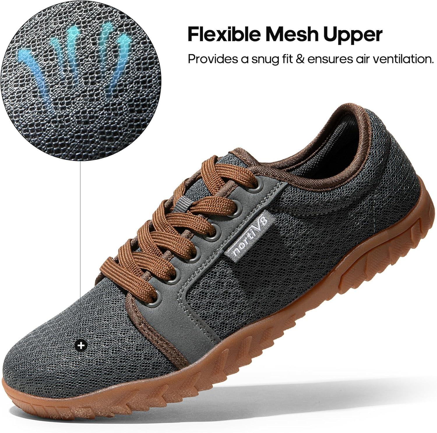 imageNORTIV 8 Mens Womens Quick Dry Water Shoes Barefoot Aqua Swim Shoes for Beach Sports Fishing Hiking Boating ampamp SurfingGrey