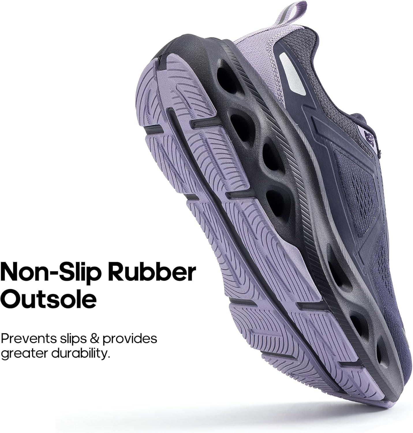 imageNORTIV 8 Womens Comfortable Walking Shoes Running Tennis MovePropel Athletic Gym Workout Jogging Fashion SneakersDark Purple