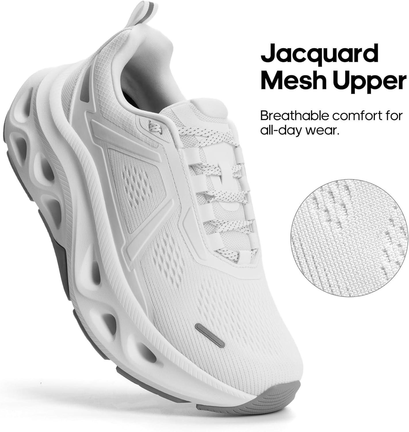 imageNORTIV 8 Womens Comfortable Walking Shoes Running Tennis MovePropel Athletic Gym Workout Jogging Fashion SneakersWhite