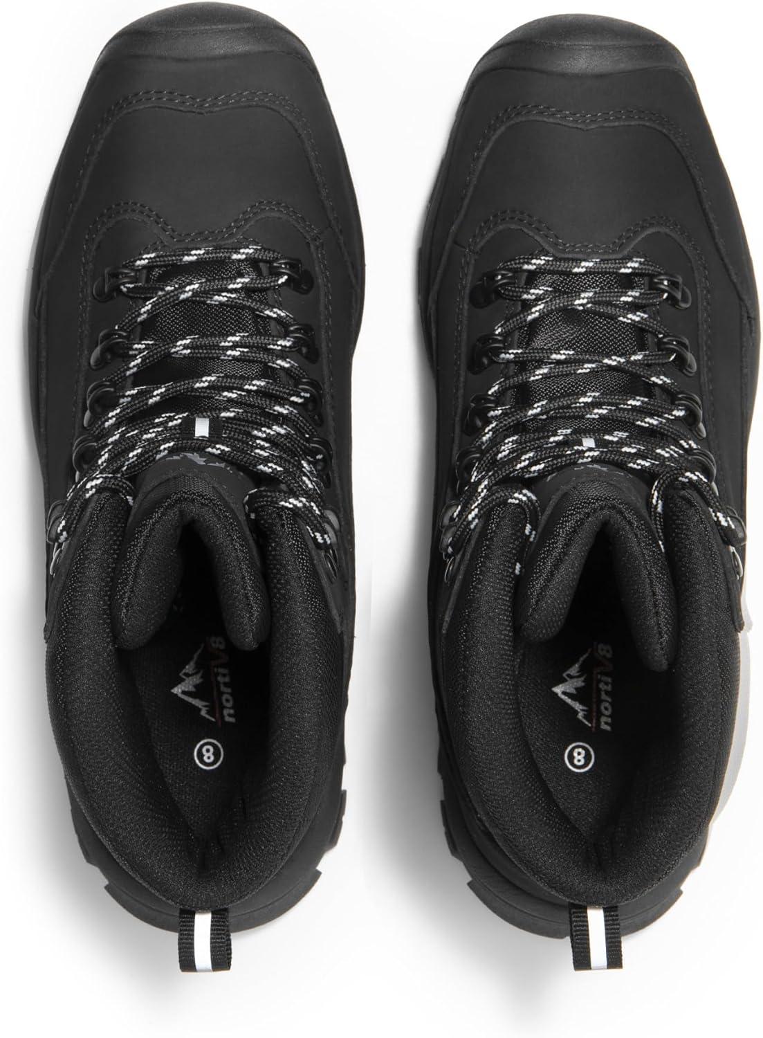 imageNORTIV 8 Womens Hiking Boots Waterproof Trekking Camping Trail Backpacking Boots for OutdoorBlack