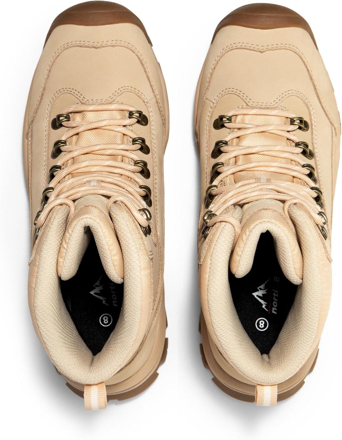 imageNORTIV 8 Womens Hiking Boots Waterproof Trekking Camping Trail Backpacking Boots for OutdoorCamel