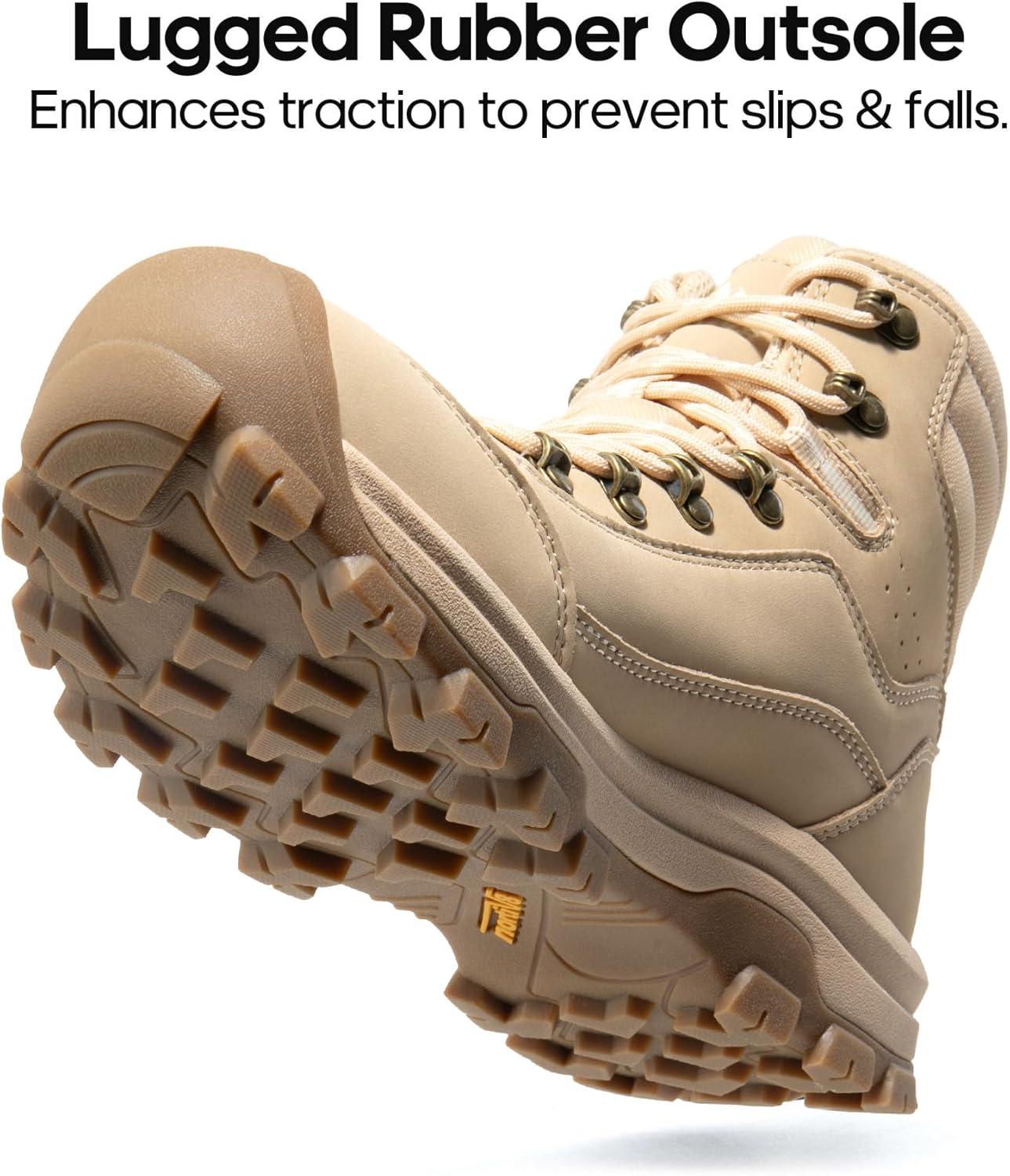 imageNORTIV 8 Womens Hiking Boots Waterproof Trekking Camping Trail Backpacking Boots for OutdoorCamel