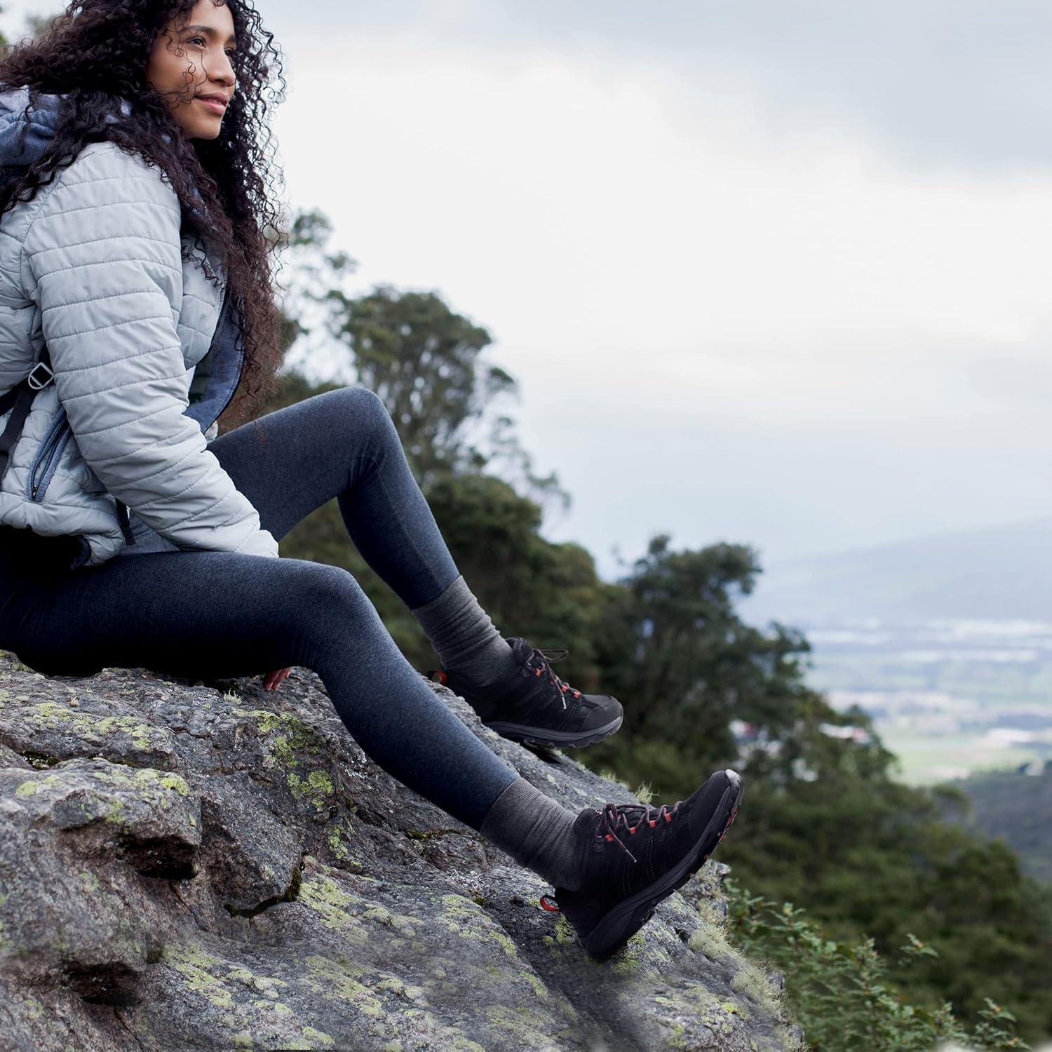 imageNORTIV 8 Womens Hiking Shoes Lightweight Breathable Mesh Walking Sneakers Outdoor Work Shoes WanderBlack