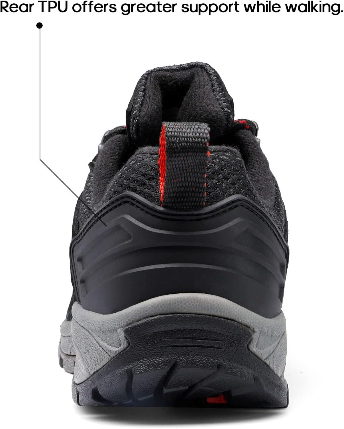 imageNORTIV 8 Womens Hiking Shoes Lightweight Breathable Mesh Walking Sneakers Outdoor Work Shoes WanderBlack