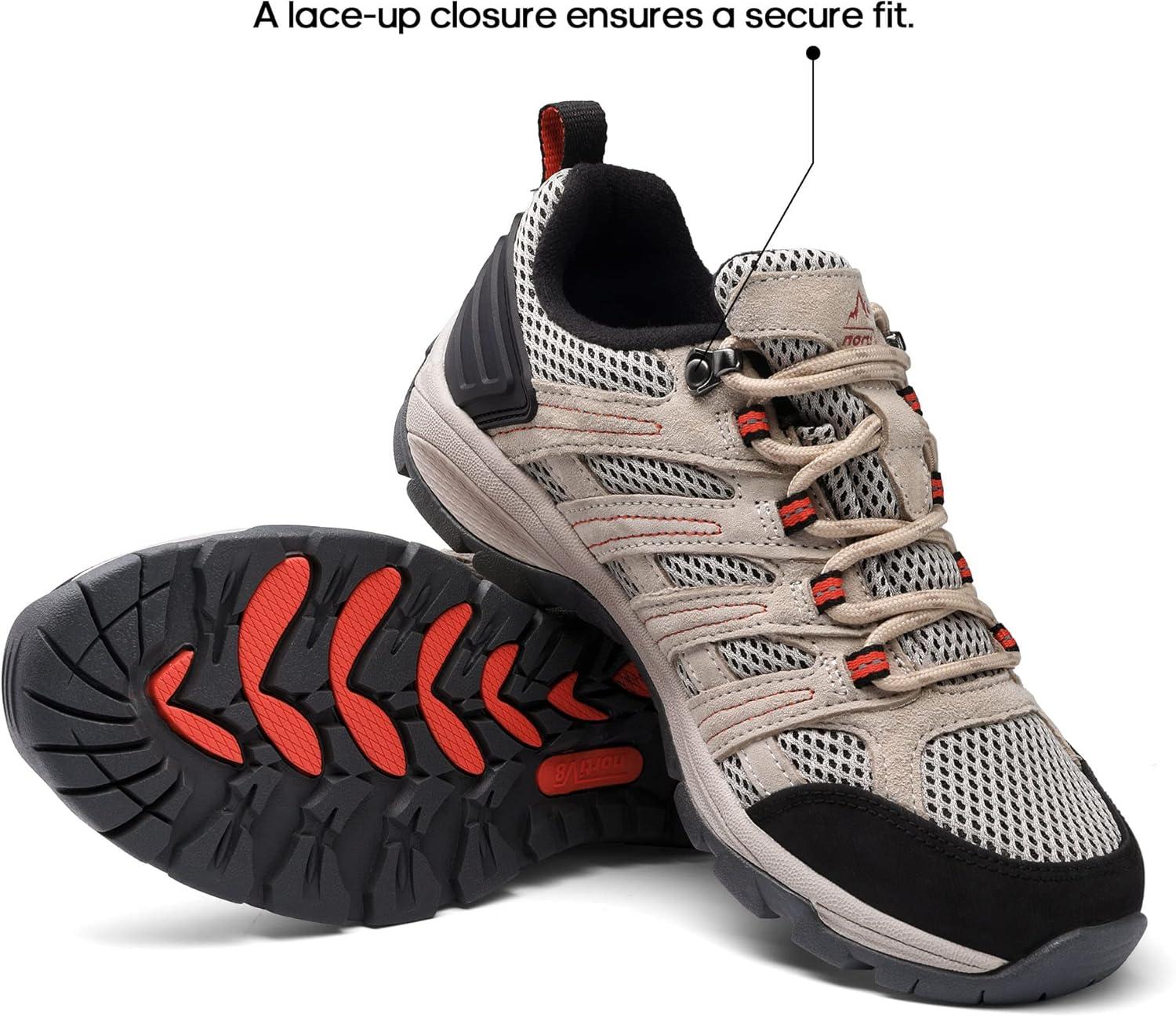 imageNORTIV 8 Womens Hiking Shoes Lightweight Breathable Mesh Walking Sneakers Outdoor Work Shoes WanderSand