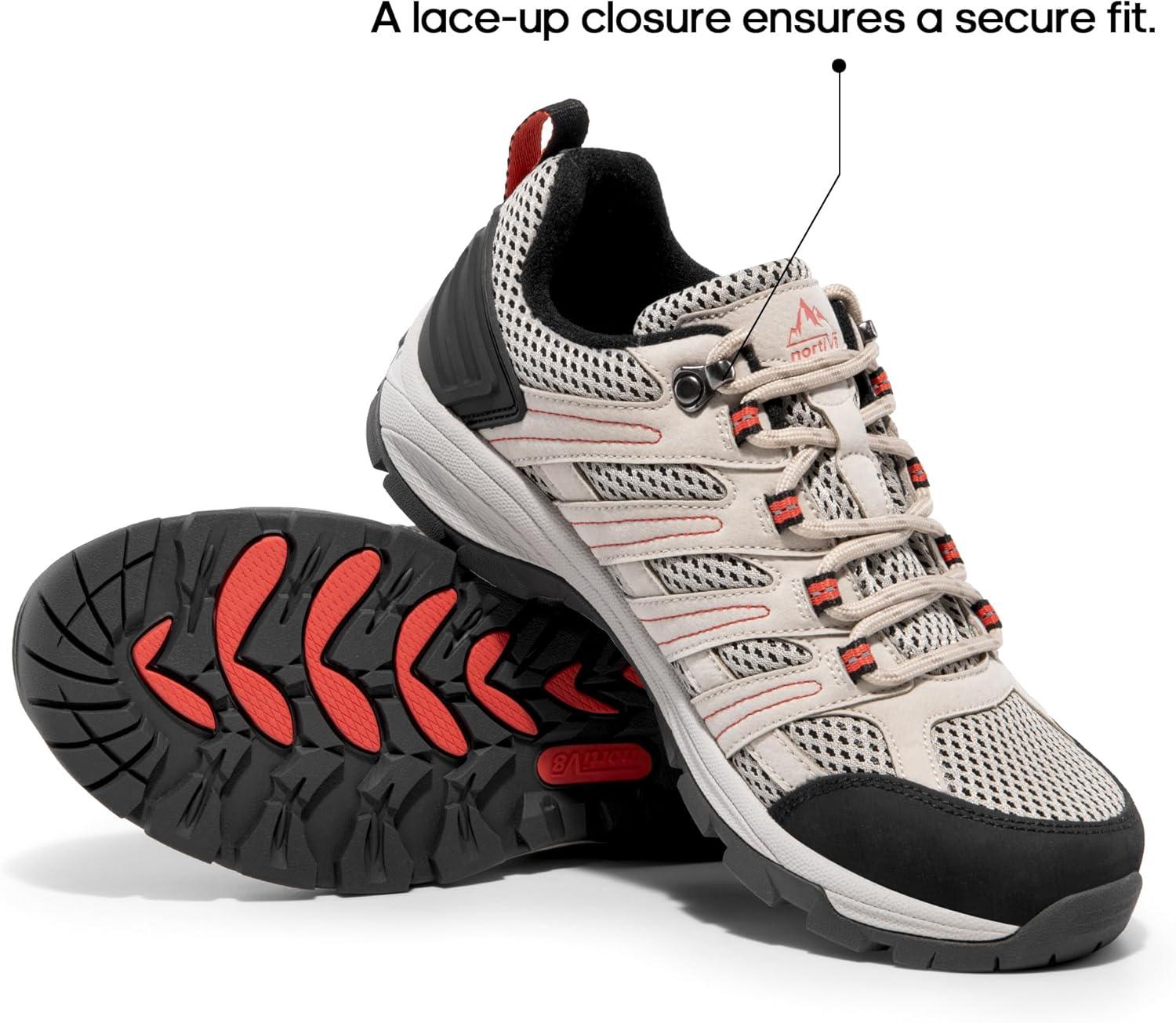 imageNORTIV 8 Womens Hiking Shoes Lightweight Breathable Mesh Walking Sneakers Outdoor Work Shoes WanderSandpu