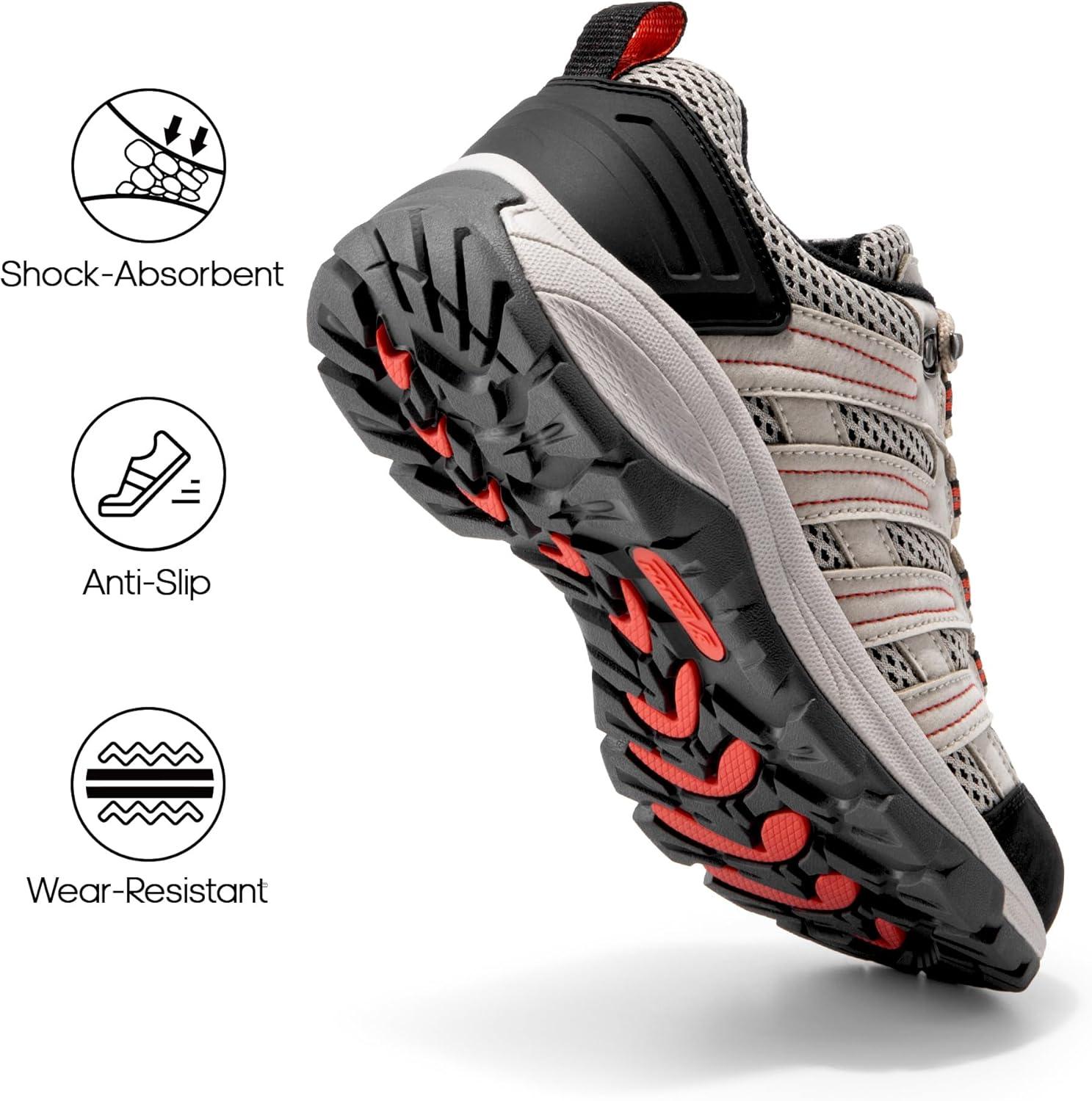 imageNORTIV 8 Womens Hiking Shoes Lightweight Breathable Mesh Walking Sneakers Outdoor Work Shoes WanderSandpu