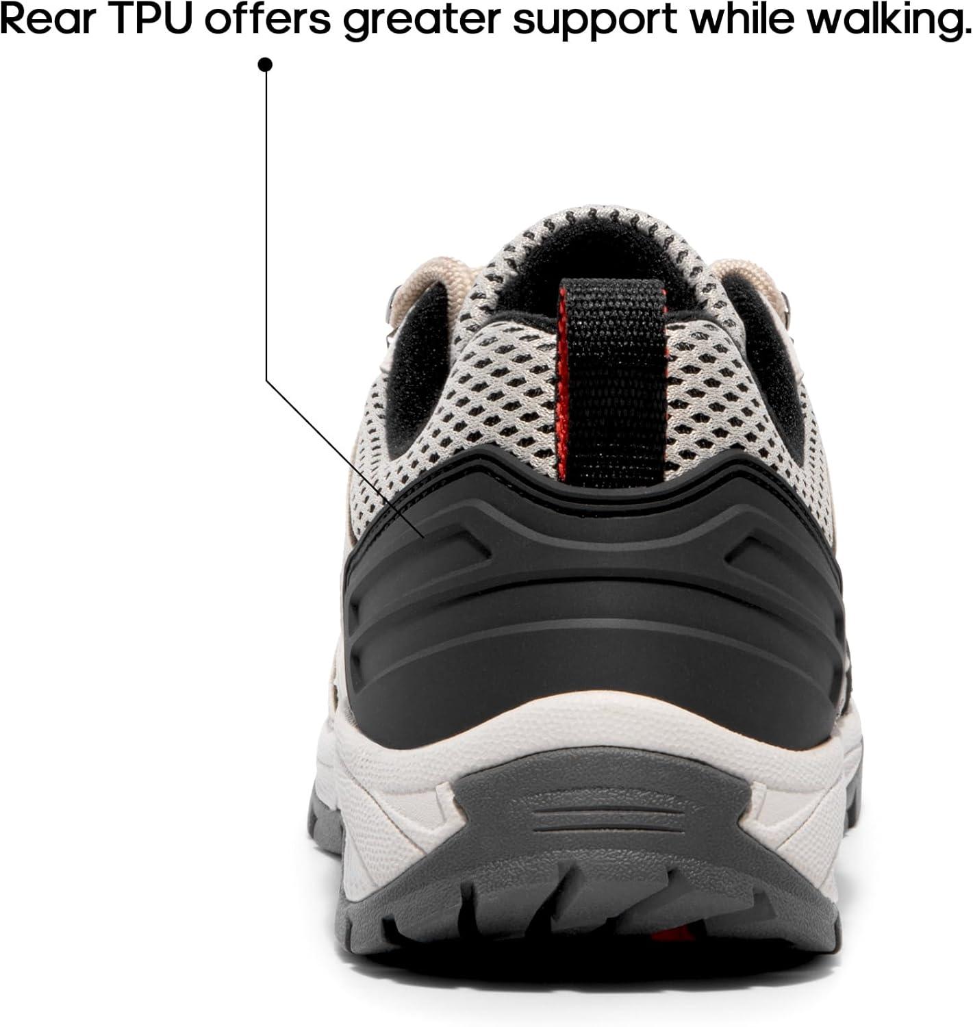 imageNORTIV 8 Womens Hiking Shoes Lightweight Breathable Mesh Walking Sneakers Outdoor Work Shoes WanderSandpu