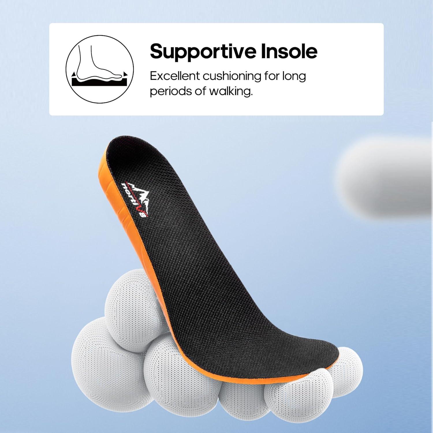 imageNORTIV 8 Womens Hiking Shoes Lightweight Walking Sneakers with Arch Support Outdoor Work Camping Tennis Workout Cross Training EchoGrey