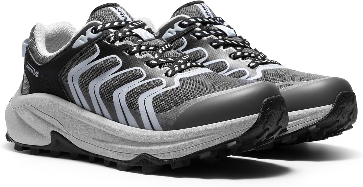 imageNORTIV 8 Womens Hiking Shoes Lightweight Walking Sneakers with Arch Support Outdoor Work Camping Tennis Workout Cross Training EchoGrey