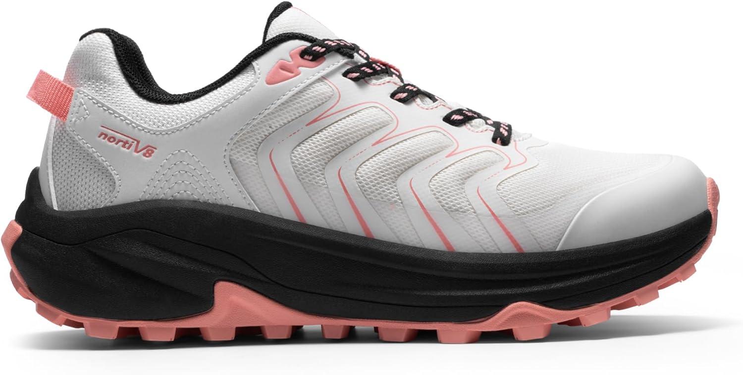 imageNORTIV 8 Womens Hiking Shoes Lightweight Walking Sneakers with Arch Support Outdoor Work Camping Tennis Workout Cross Training EchoKhaki