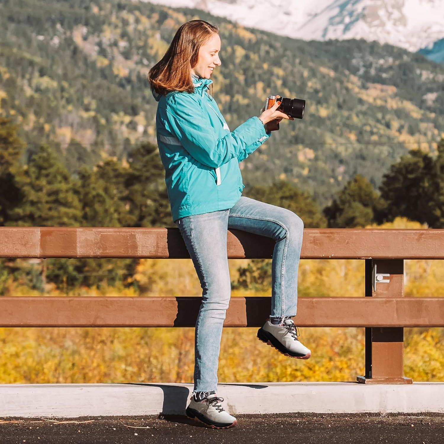 imageNORTIV 8 Womens Hiking Shoes Lightweight Walking Sneakers with Arch Support Outdoor Work Camping Tennis Workout Cross Training EchoKhaki