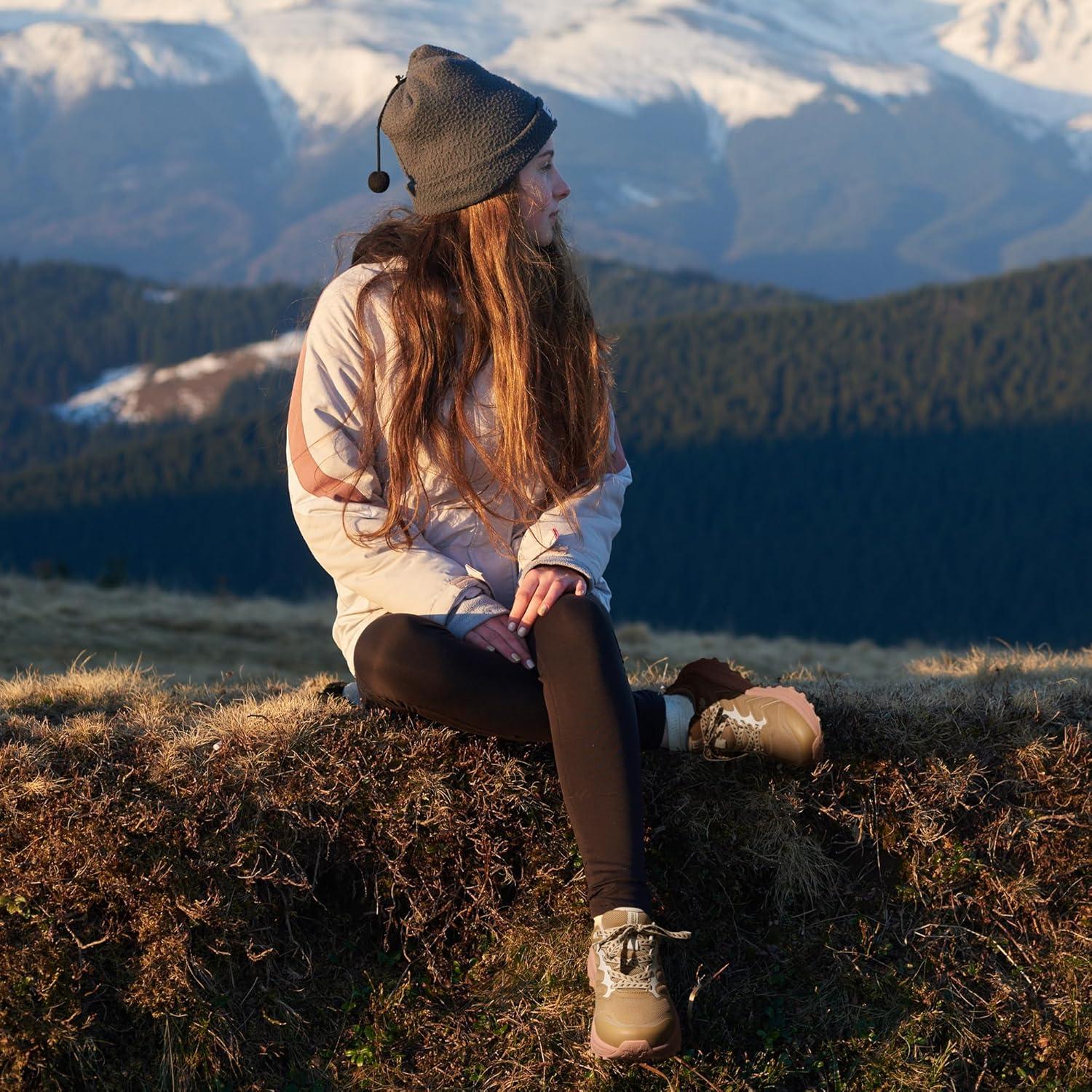 imageNORTIV 8 Womens Hiking Shoes Lightweight Walking Sneakers with Arch Support Outdoor Work Camping Tennis Workout Cross Training EchoTan