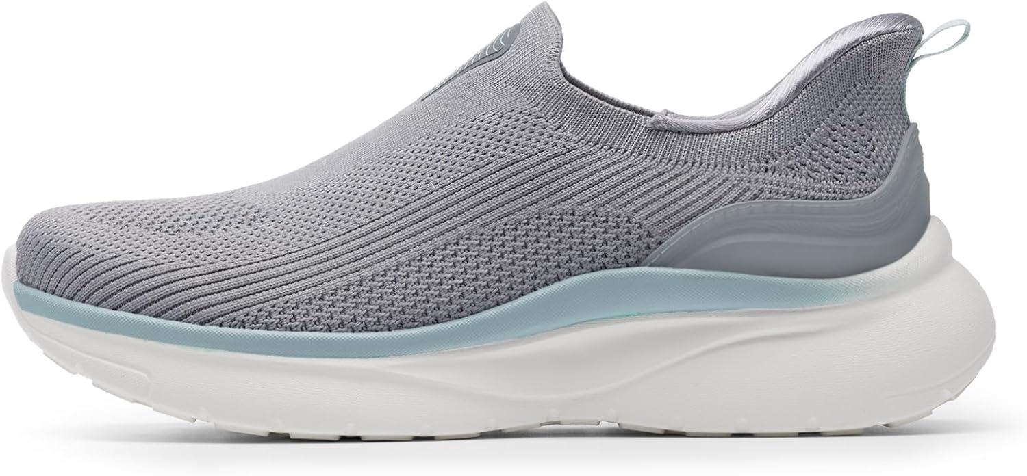 imageNORTIV 8 Womens Slip on Walking Shoes Hands Free NonSlip Lightweight Gym Workout Casual Comfort Breathable Running Tennis SwiftSleek Fashion SneakersGrey