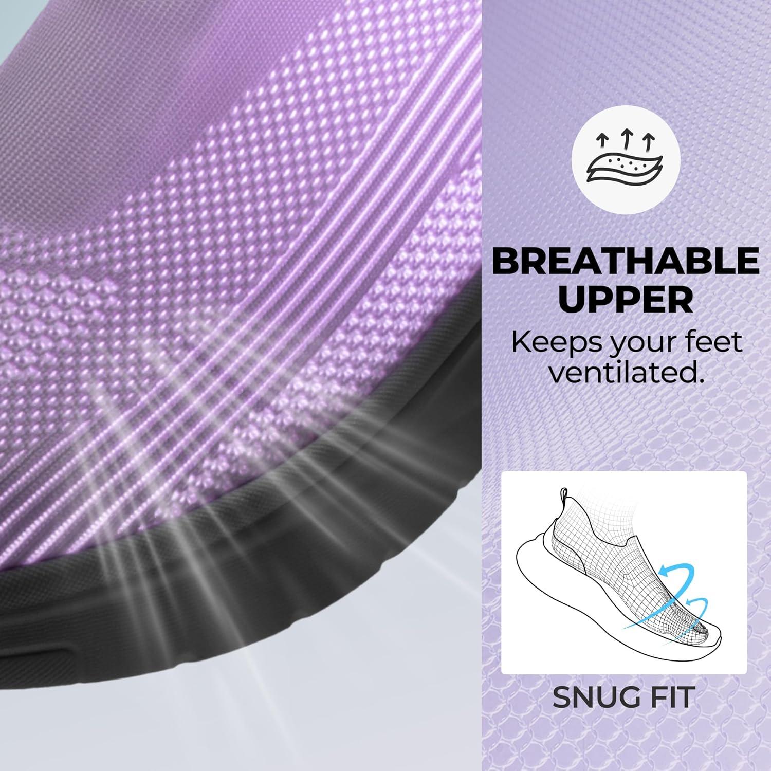 imageNORTIV 8 Womens Slip on Walking Shoes Hands Free NonSlip Lightweight Gym Workout Casual Comfort Breathable Running Tennis SwiftSleek Fashion SneakersPurple