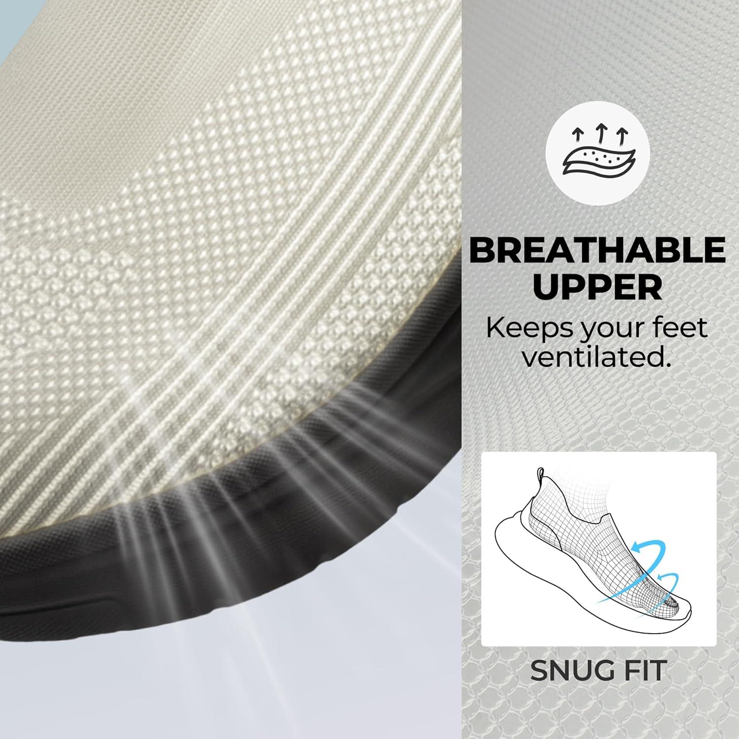 imageNORTIV 8 Womens Slip on Walking Shoes Hands Free NonSlip Lightweight Gym Workout Casual Comfort Breathable Running Tennis SwiftSleek Fashion SneakersWhite