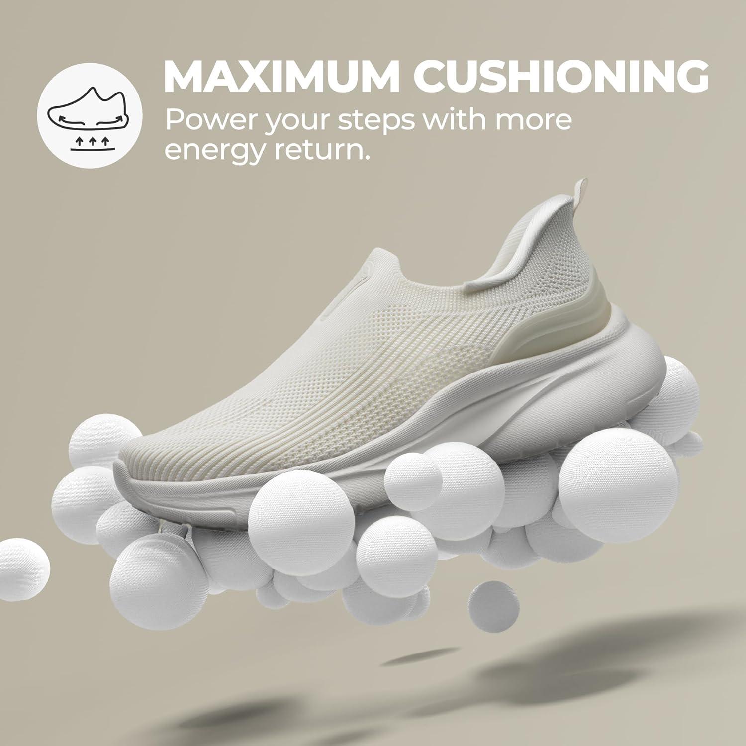 imageNORTIV 8 Womens Slip on Walking Shoes Hands Free NonSlip Lightweight Gym Workout Casual Comfort Breathable Running Tennis SwiftSleek Fashion SneakersWhite