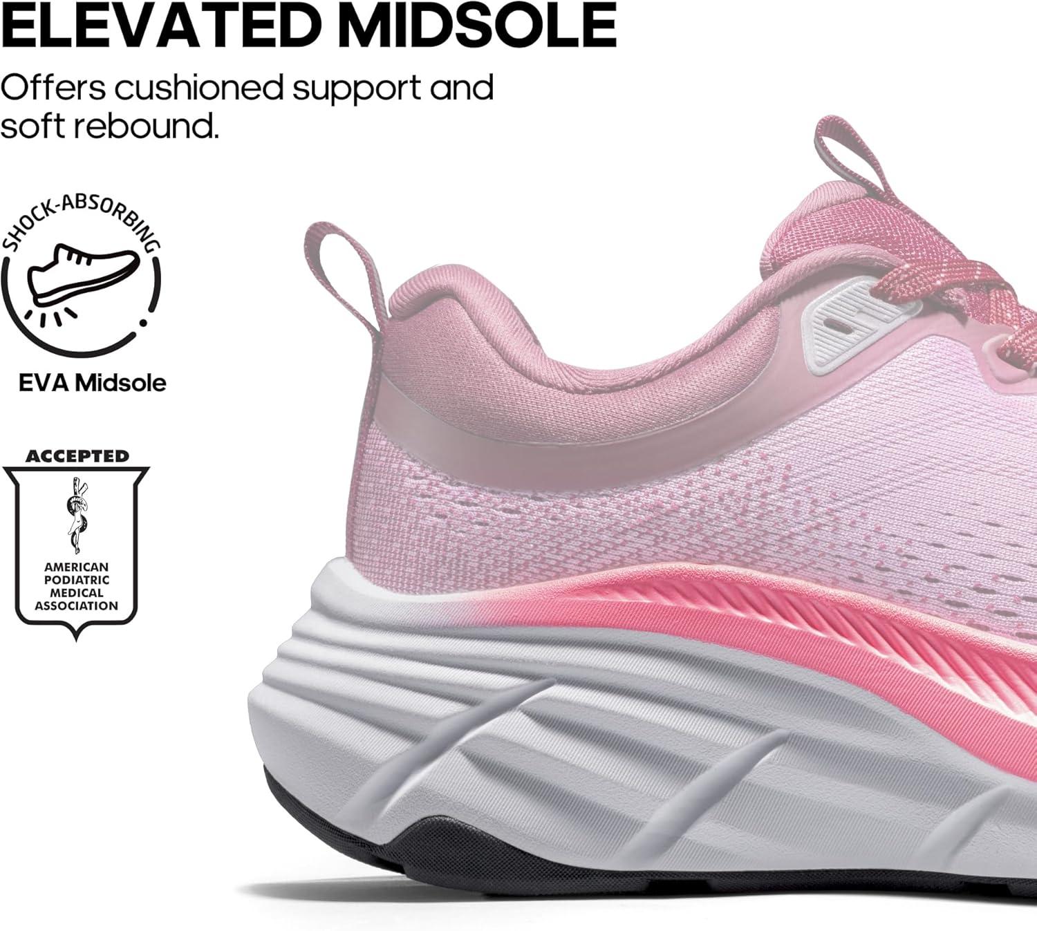 imageNORTIV 8 Womens Walking Shoes Cushion Comfortable ActiveBreeze Running Tennis Shoes NonSlip Workout Gym Sports Athletic Breathable Fashion SneakersPurple