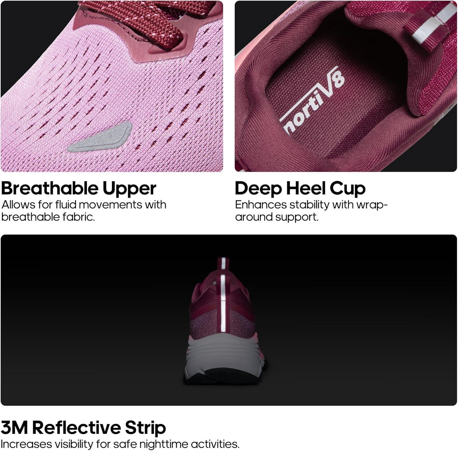 imageNORTIV 8 Womens Walking Shoes Cushion Comfortable ActiveBreeze Running Tennis Shoes NonSlip Workout Gym Sports Athletic Breathable Fashion SneakersPurple