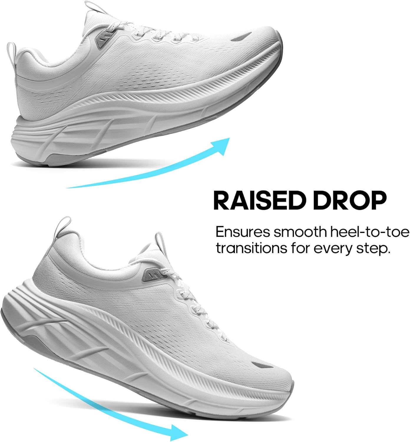 imageNORTIV 8 Womens Walking Shoes Cushion Comfortable ActiveBreeze Running Tennis Shoes NonSlip Workout Gym Sports Athletic Breathable Fashion SneakersWhite