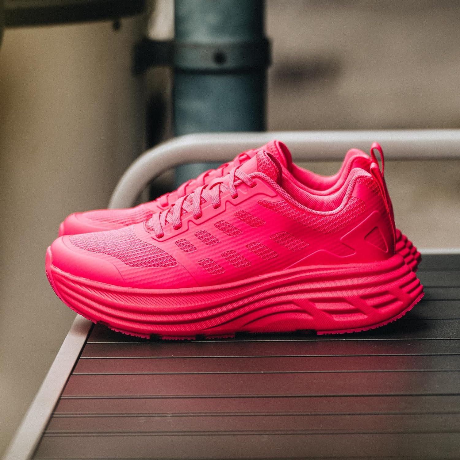 imageNORTIV 8 Womens Walking Shoes Cushion Running Tennis Shoes ActiveFloat NonSlip Comfortable Breathable Workout Gym Sports Athletic Fashion SneakersHot Pink