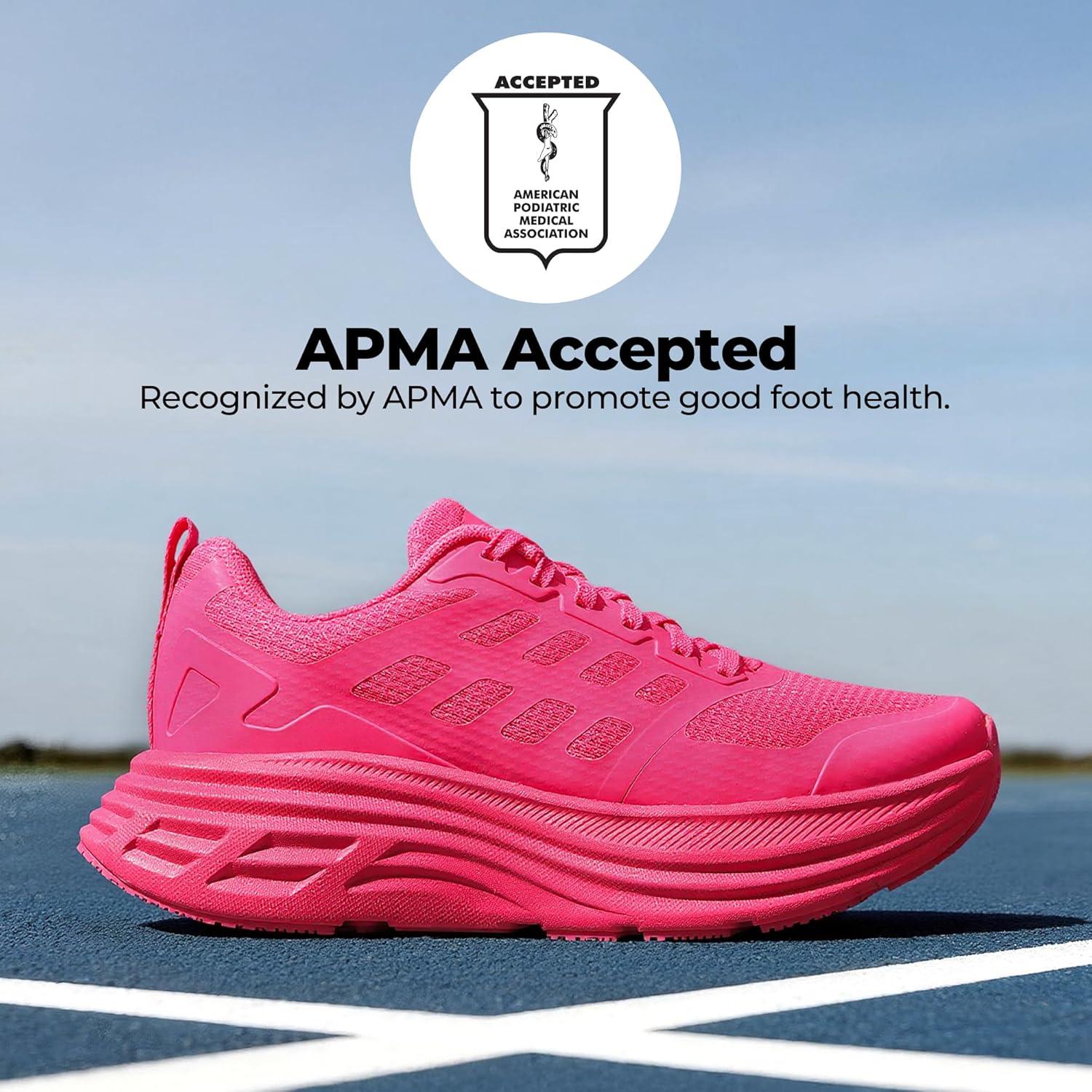 imageNORTIV 8 Womens Walking Shoes Cushion Running Tennis Shoes ActiveFloat NonSlip Comfortable Breathable Workout Gym Sports Athletic Fashion SneakersHot Pink