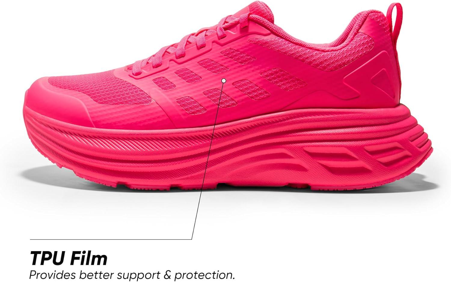 imageNORTIV 8 Womens Walking Shoes Cushion Running Tennis Shoes ActiveFloat NonSlip Comfortable Breathable Workout Gym Sports Athletic Fashion SneakersHot Pink
