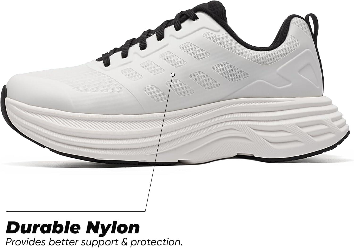 imageNORTIV 8 Womens Walking Shoes Cushion Running Tennis Shoes ActiveFloat NonSlip Comfortable Breathable Workout Gym Sports Athletic Fashion SneakersWhite