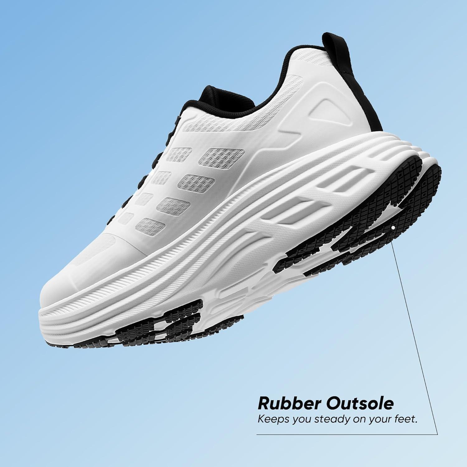 imageNORTIV 8 Womens Walking Shoes Cushion Running Tennis Shoes ActiveFloat NonSlip Comfortable Breathable Workout Gym Sports Athletic Fashion SneakersWhite