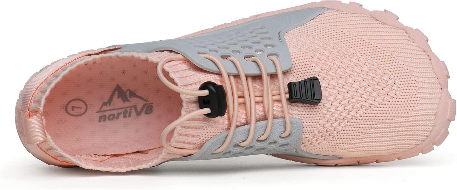 imageNORTIV 8 Womens Water Shoes Barefoot Quick Dry Aqua Swim Shoes for Beach Sports Fishing Hiking Boating Surfing Shoes TREKLADYPink